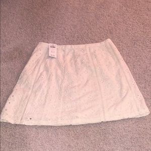 Hollister white skirt